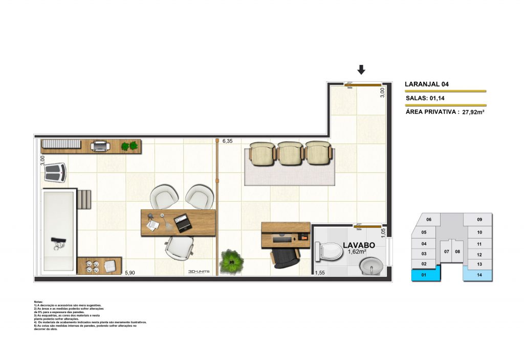 Sala Comercial Tipo 1 Life Offices